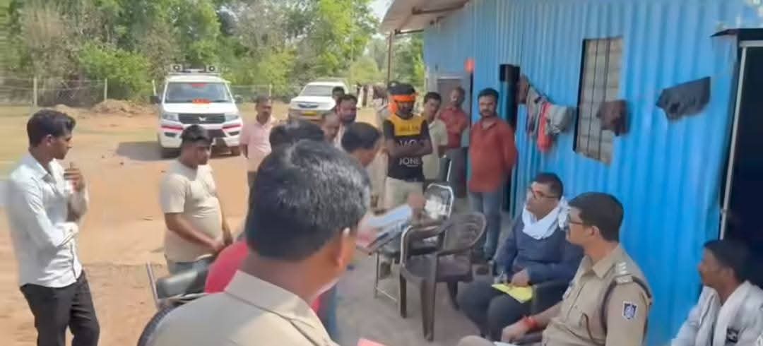 🚨 #बड़ी_खबर 🚨 📍 छतरपुर जिले के बमीठा थाना क्षेत्र के रनगुवा गांव में सड़क निर्माण कार्य से जुड़ी  