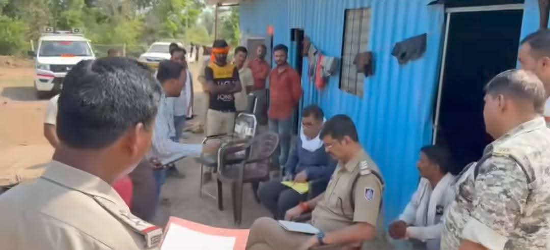 🚨 #बड़ी_खबर 🚨 📍 छतरपुर जिले के बमीठा थाना क्षेत्र के रनगुवा गांव में सड़क निर्माण कार्य से जुड़ी  