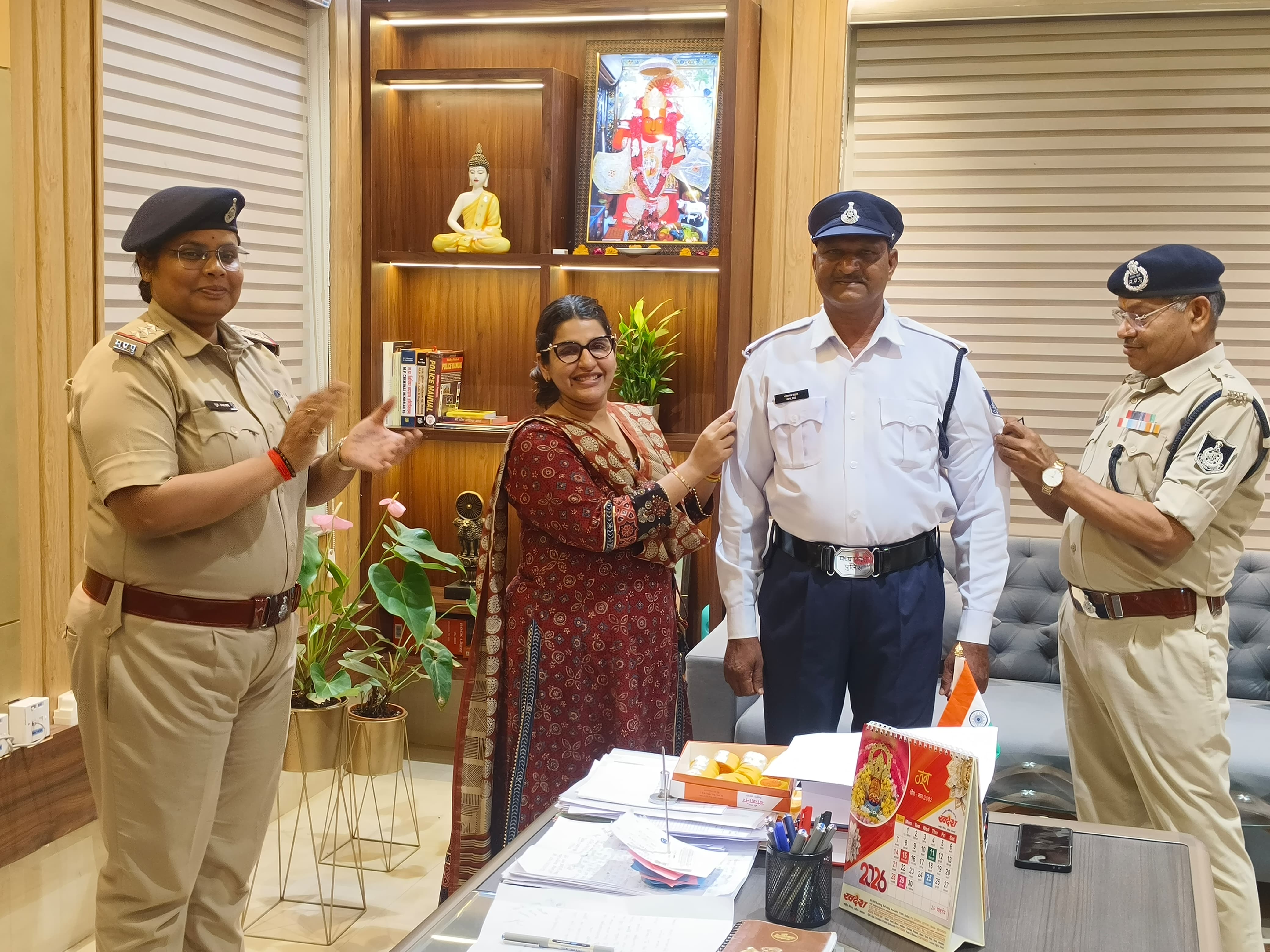 Guna Police Celebrate Promotion of Eight Officers