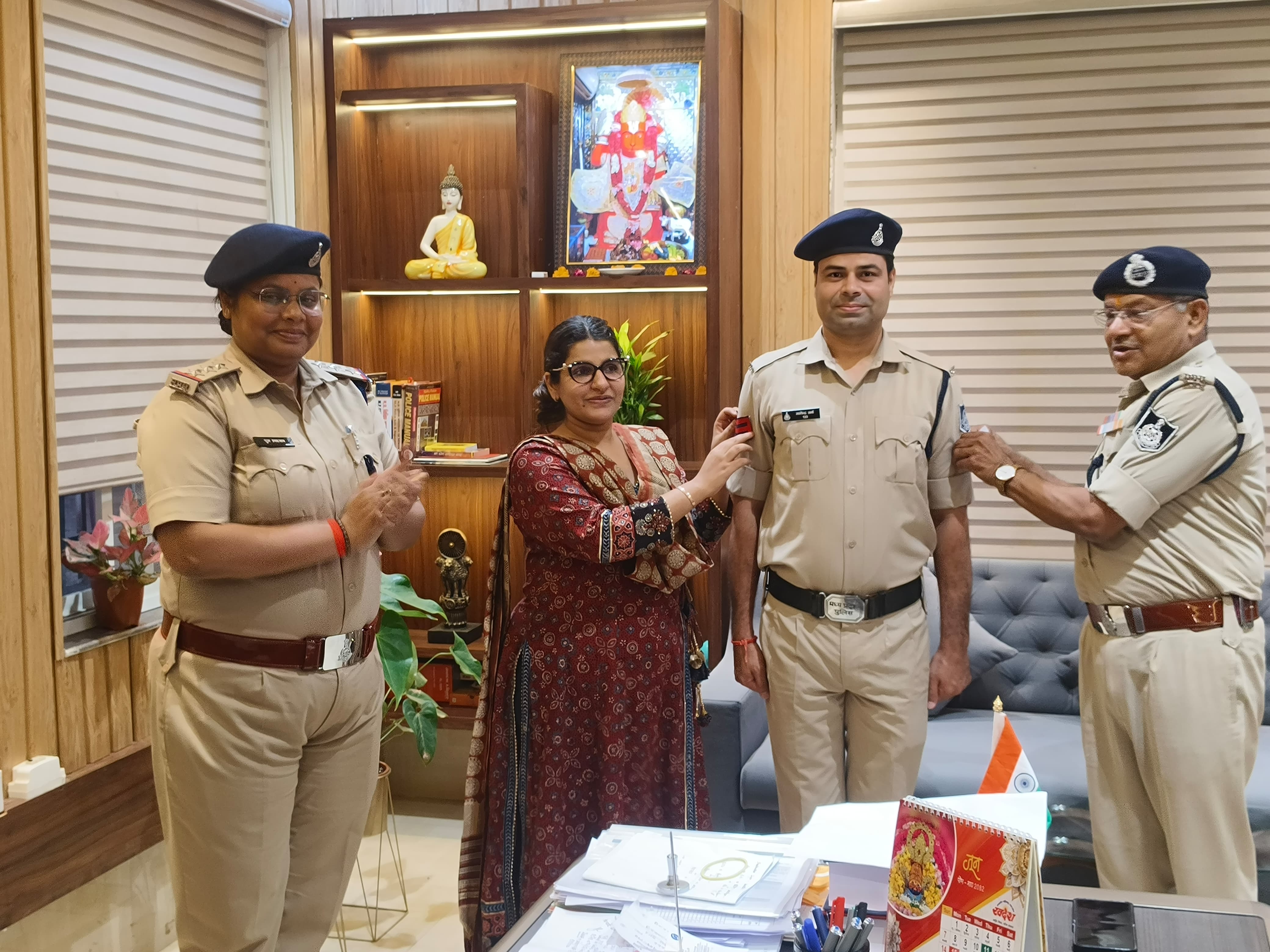 Guna Police Celebrate Promotion of Eight Officers
