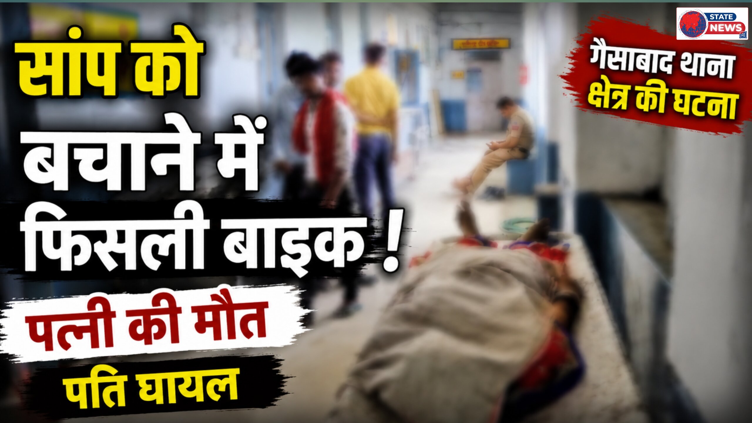 सांप को बचाने में फिसली बाइक पत्नी की मौत पति घायल, दमोह के गैसाबाद थाना क्षेत्र की घटना