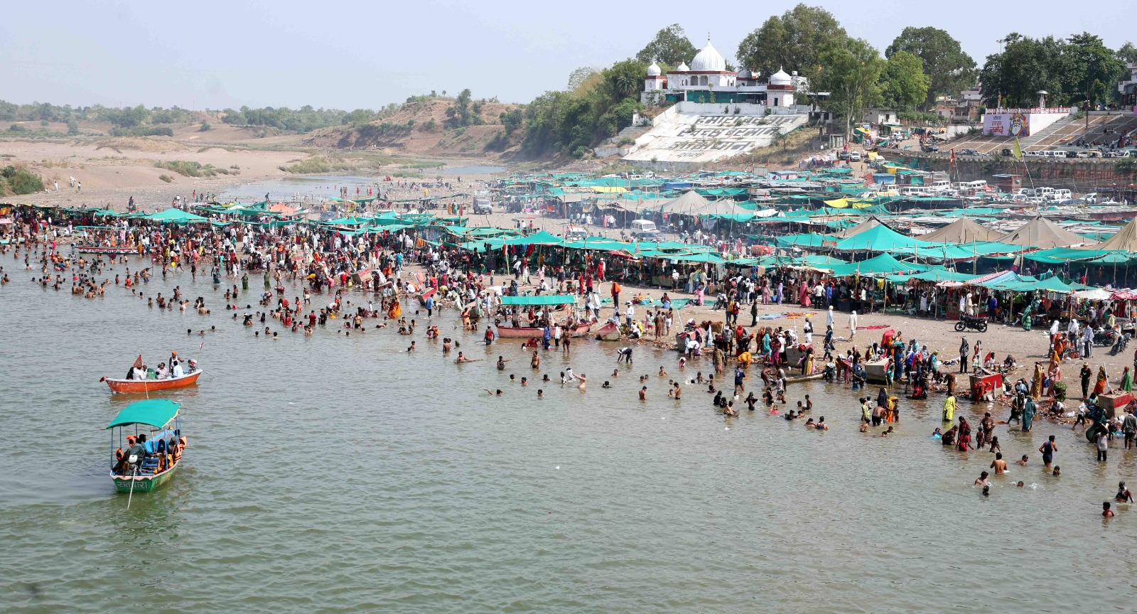 बरमान में श्रद्धालुओं की सुरक्षा हेतु निरीक्षण