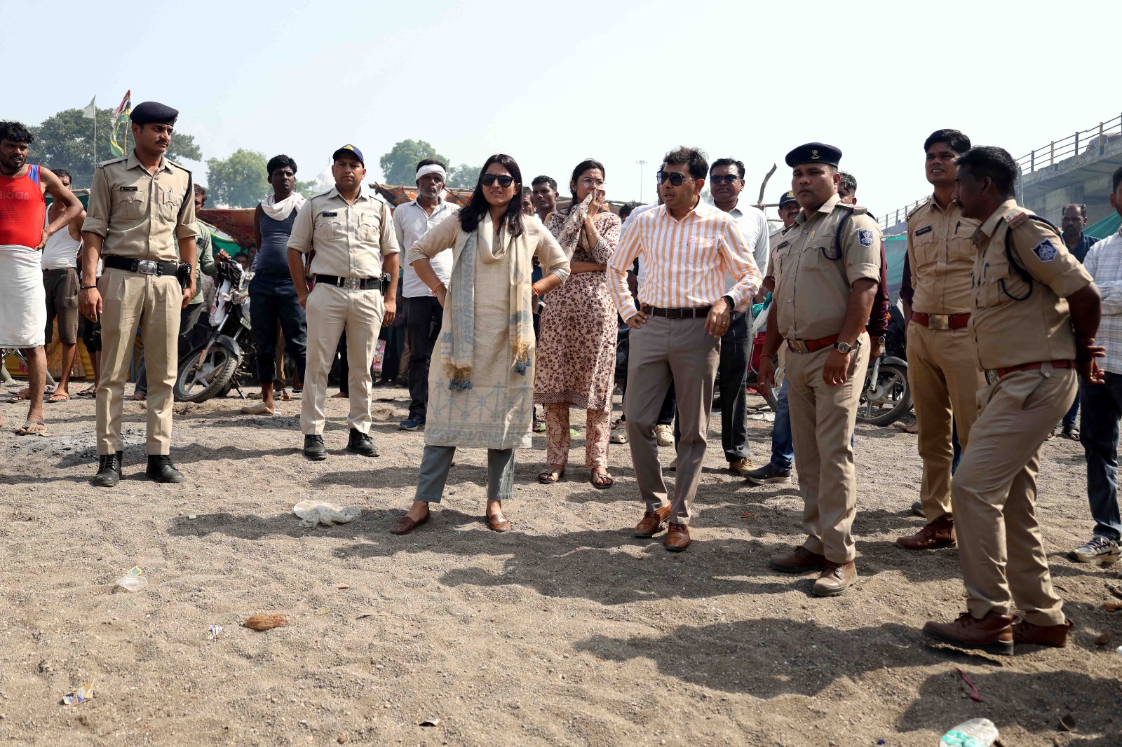 बरमान में श्रद्धालुओं की सुरक्षा हेतु निरीक्षण