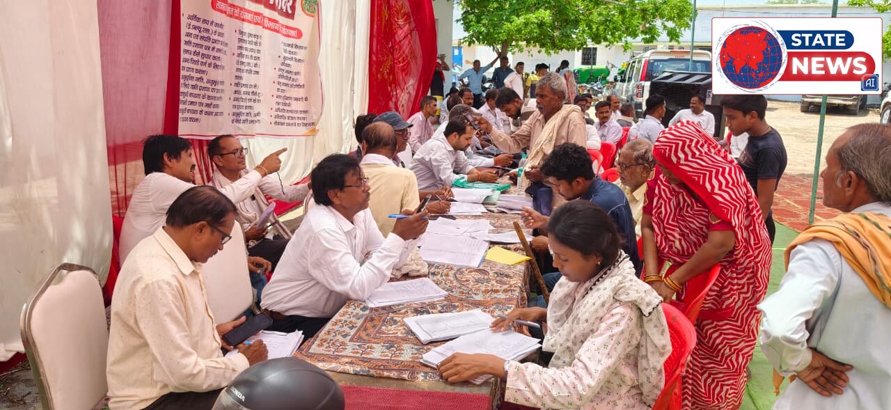 जनकल्याण छावनी पर अधिकारियों ने सुनी ग्रामीण जनो की समस्या, बड़ा इटमा मे रहा डेरा।