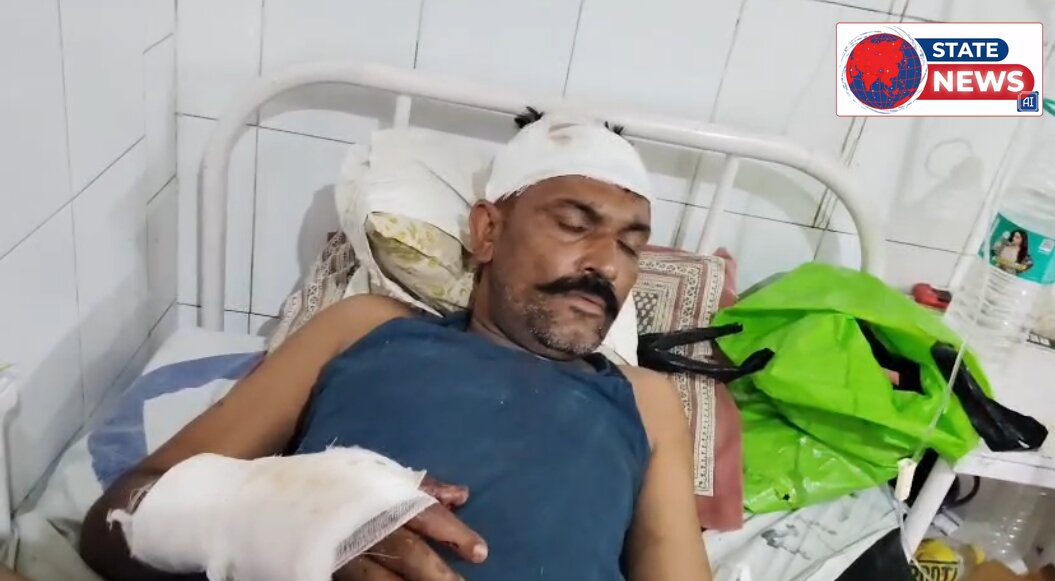 *युवक पर तलवार से सिर पर वार, गंभीर घायल:* टीकमगढ़ में पेशी पर जा रहा था, 10 लोगों पर जान से मारने की धमकी देने का आरोप -------