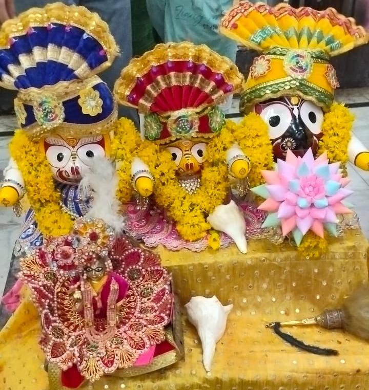 देव पूर्णिमा पर निकली शोभायात्रा 