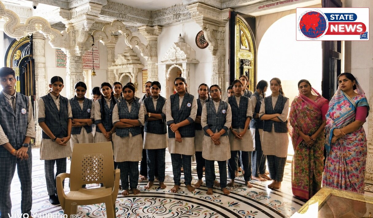 नागेश्वर जैन तीर्थ में महावीर स्कूल के कॉमर्स विद्यार्थियों का शैक्षणिक भ्रमण
