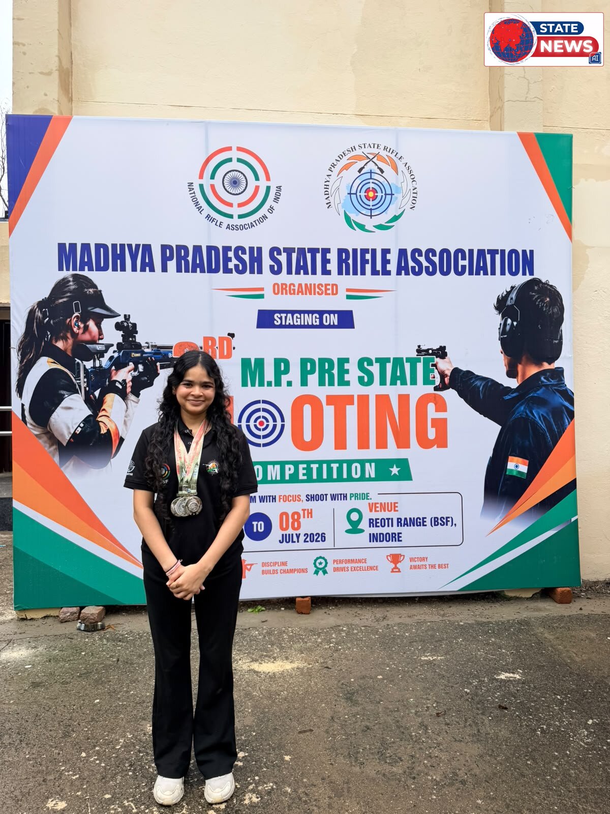 बिना नियमित प्रशिक्षण के रचा इतिहास: अलीराजपुर की वेदिका महेश पटेल ने शूटिंग में जीते 3 रजत और टीम गोल्ड 29वीं एम.पी. स्टेट .22 राइफल शूटिंग