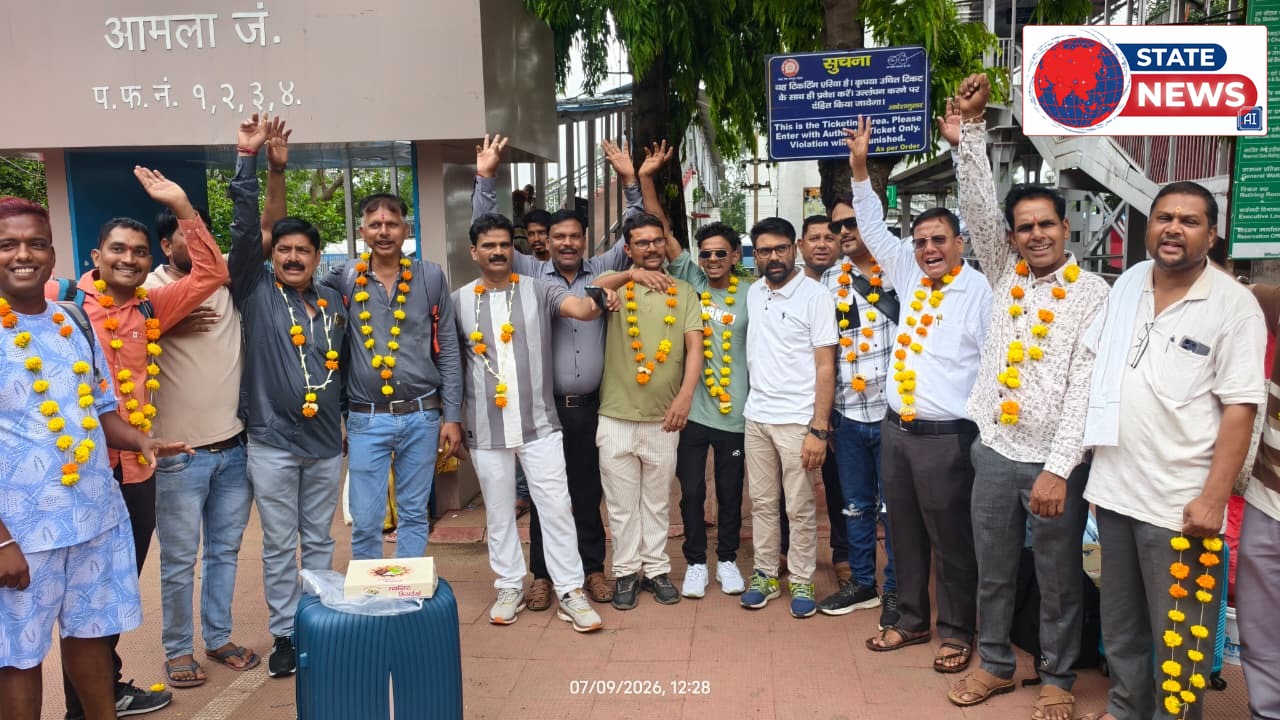 *आमला से अमरनाथ यात्रा पर रवाना हुआ श्रद्धालुओं का जत्था, नगर पालिका अध्यक्ष ने किया आत्मीय स्वागत*