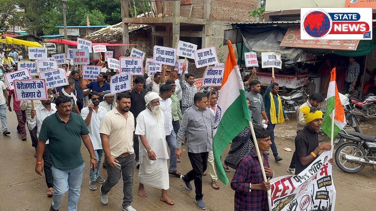 कठ्ठीवाड़ा में छात्रों के समर्थन में जनाक्रोश