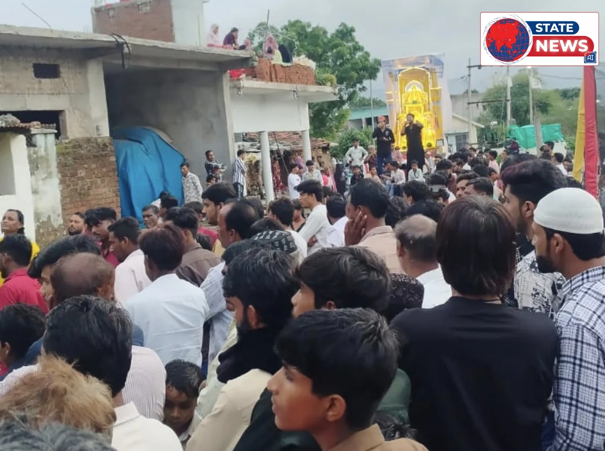 या हुसैन की सदाओं के बीच निकले चालीसवाँ के ताजिये, बरखेड़ा कलां में उमड़ा आस्था का सैलाब
