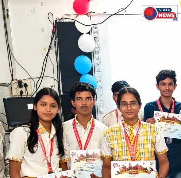 मध्य प्रदेश पर्यटन क़्वीज मे डिवाइन पब्लिक स्कूल क तीन विद्यार्थी सम्मानित स्कूल का बढ़ाया गौरव 