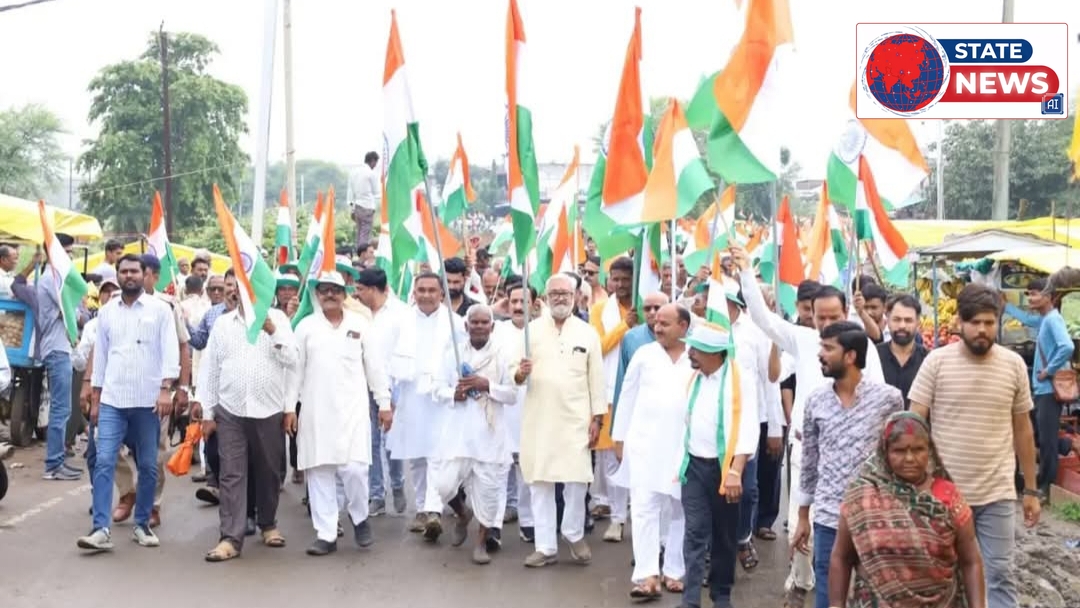 केसली में 'हर घर तिरंगा यात्रा' का भव्य आयोजन: विधायक बृज बिहारी पटेरिया के नेतृत्व में गूंजे देशभक्ति के नारे