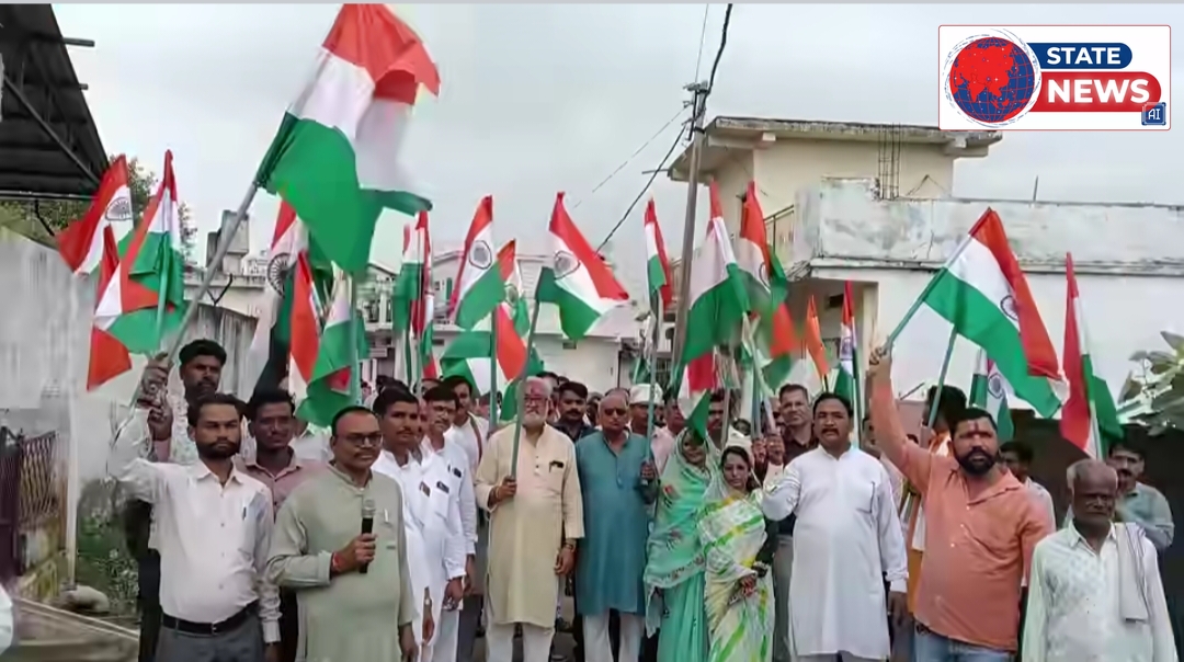 केसली में 'हर घर तिरंगा यात्रा' का भव्य आयोजन: विधायक बृज बिहारी पटेरिया के नेतृत्व में गूंजे देशभक्ति के नारे