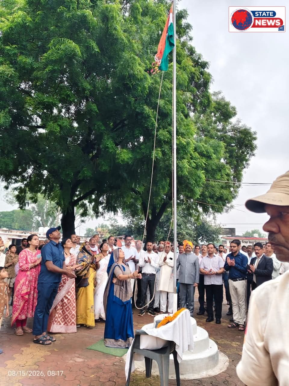 जनपद पंचायत सिहावल में शान से लहराया तिरंगा, गरिमामय माहौल में मनाया गया स्वतंत्रता दिवस