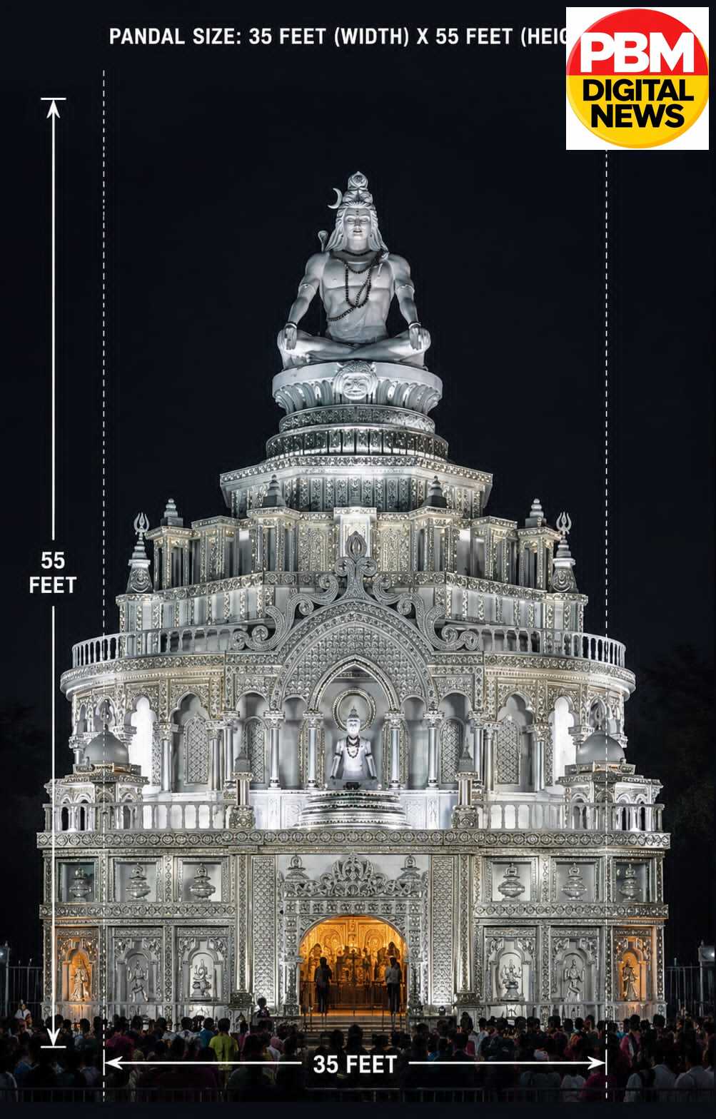 🔥 Platinum Jubilee : चित्तरंजन में इस बार दुर्गा पूजा होगी बेहद खास: सुंदर पहाड़ी नॉर्थ एरिया-2 में ₹11 लाख की लागत से बन रहा 55 फीट ऊंचा 'देवाधिदेव महादेव' थीम पंडाल
