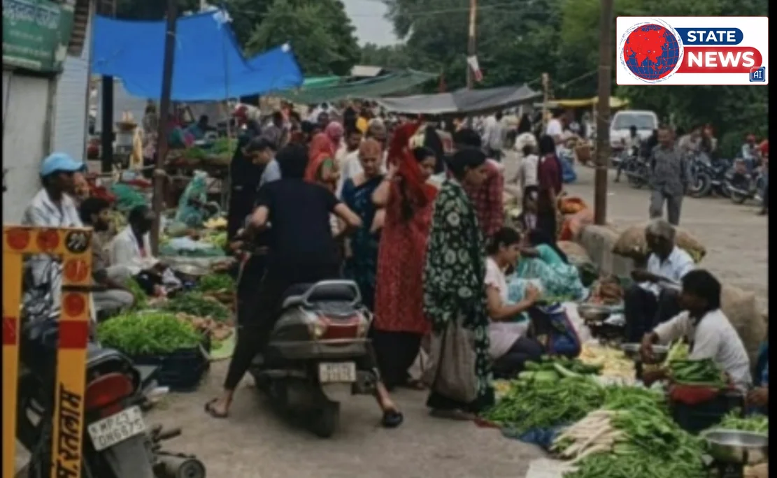 बस स्टैंड और अस्पताल मार्ग बना सब्जी बाजार, जिम्मेदार मौन
