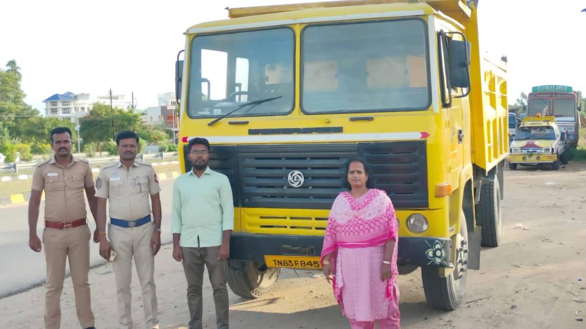 Tirupattur Bust: Driver Arrested for Illegally Hauling 15 Tonnes of Blue Metal