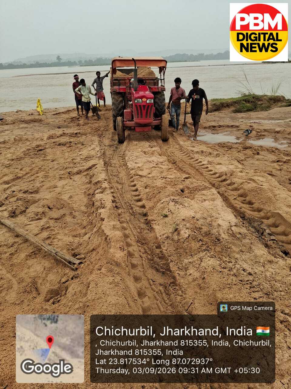 🚨*बड़ीखबर! नाला/जामताड़ा: बेखौफ बालू खनन! DC के सख्त निर्देशों के बावजूद नदी का सीना चीर रहे सैकड़ों ट्रैक्टर, NGT नियमों पर उठे गंभीर सवाल, GPS लोकेशन के साथ कैमरे में कैद हुआ कथित अवैध बालू उठाव*