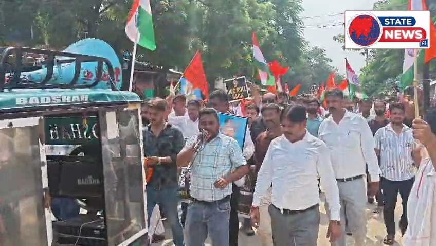 “UGC रोलबैक को लेकर त्यौंथर में सवर्ण समाज की हुंकार, 2 किमी पैदल मार्च कर राष्ट्रपति के नाम सौंपा ज्ञापन