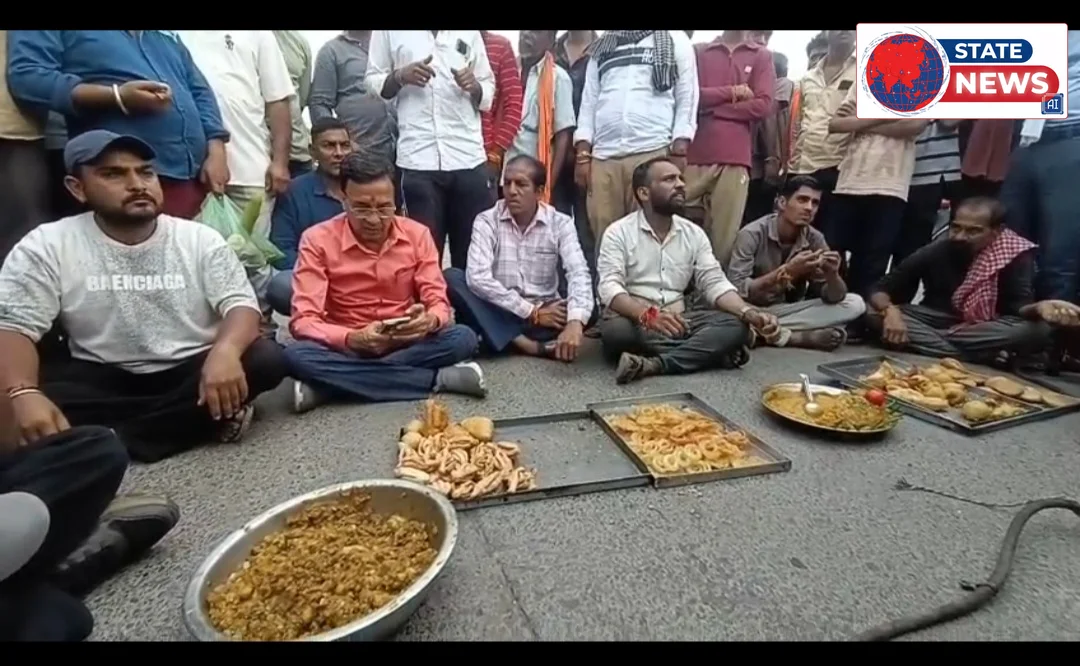 खाद्य विभाग की कार्रवाई का किया विरोध 