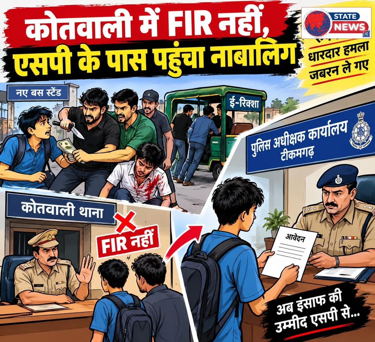 17,500 रुपये छीने, धारदार हथियार से हमला और जबरन ले जाने का आरोप, कोतवाली में नहीं हुई FIR!