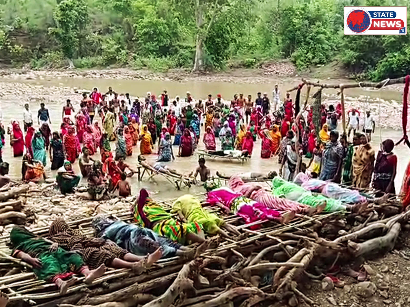 पन्ना में जल-सत्याग्रह: विस्थापितों का 'चिता आंदोलन' पांचवें दिन भी जारी