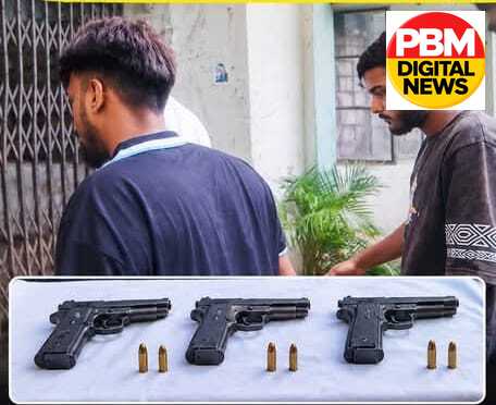 🚨*Big Crime Breaking! हथियारों की खेप के साथ मिहिजाम का वांटेड सुमित गुप्ता रूपनारायणपुर में नए शागिर्द के साथ पकड़ाया, 2 पिस्टल व देसी कट्टा बरामद; ADPC पुलिस कमिश्नर ने किया खुलासा*