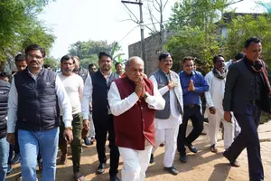 शमशाबाद विधायक सूर्यप्रकाश मीणा ने 1.15 से बनने बाली सड़क का किया भूमिपूजन