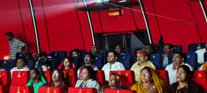 मनगवां विधानसभा में मोदी जी के मन की बात कार्यक्रम छोटू महाराज सिनेमा में प्रसारित किया गया 