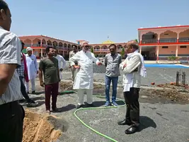 विधायक ने सरस्वती शिशु मंदिर के निर्माण कार्यों का किया निरीक्षण; बोले- 'शिक्षा में सुधार ही हमारी प्राथमिकता'