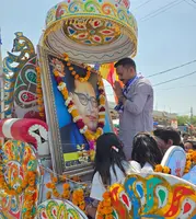 बाबा साहब की 135 वी जयंती पर निकाला गया भव्य चल समारोह