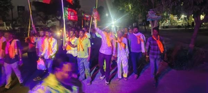 निसरपुर में निकला जीत का जुलूस
