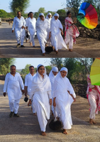 गुरु सेवा संघ परिवार ने आर्यिका माताजी का विहार करवाया डीकेन से कंजाड़ा 