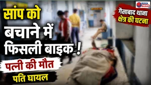 सांप को बचाने में फिसली बाइक पत्नी की मौत पति घायल, दमोह के गैसाबाद थाना क्षेत्र की घटना