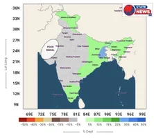IMD ने 13 राज्यों में तेज बारिश, आंधी और बिजली गिरने की चेतावनी जारी की।