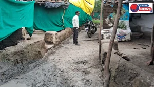 ग्राम पंचायत  बेलढाना में सीसी सड़क निर्माण पर उठे भ्रष्टाचार के सवाल पहली बारिश में उखडने की आशंका   ग्रामीणों का आरोप बिना देश बिना पालीथि
