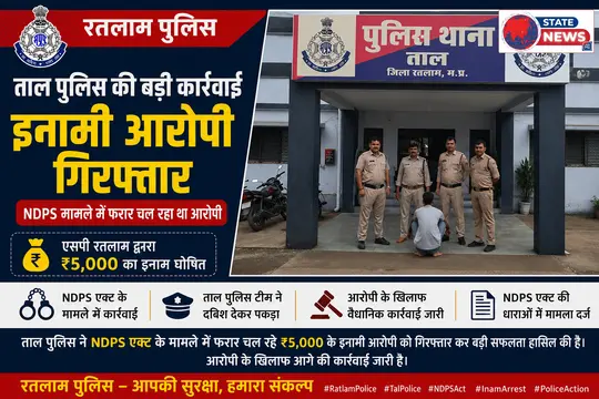 एसपी अमित कुमार के निर्देशन में अपराधियों पर लगातार प्रहार, ताल पुलिस...