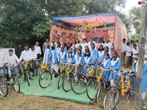 केसली के शासकीय हाई स्कूल चौका में निःशुल्क साइकिल वितरण कार्यक्रम संपन्न,...