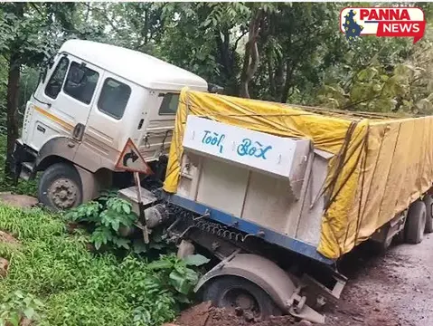 पन्ना जिले के NH-39 पर भीषण यातायात जाम: भैरव टेक घाटी में थमे सैकड़ों वाहनों के पहिए