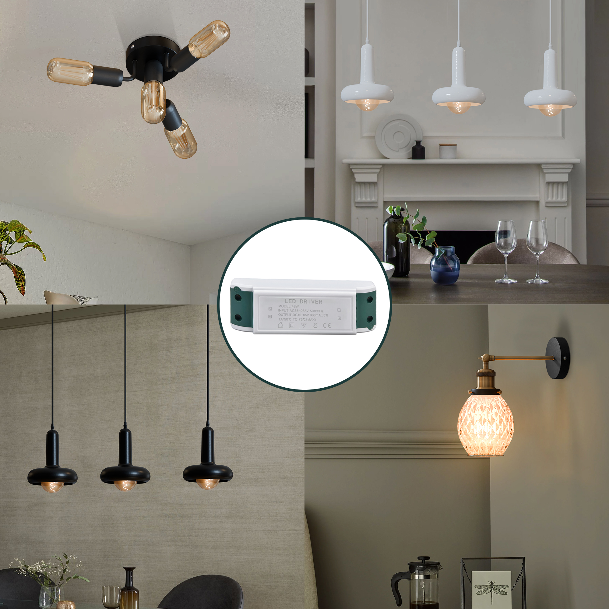 LED Treiber Netzteil Transformator AC110V-265V 36-48W Zum Selbermachen LED Panel Licht 900mA - Bild 13 von 15
