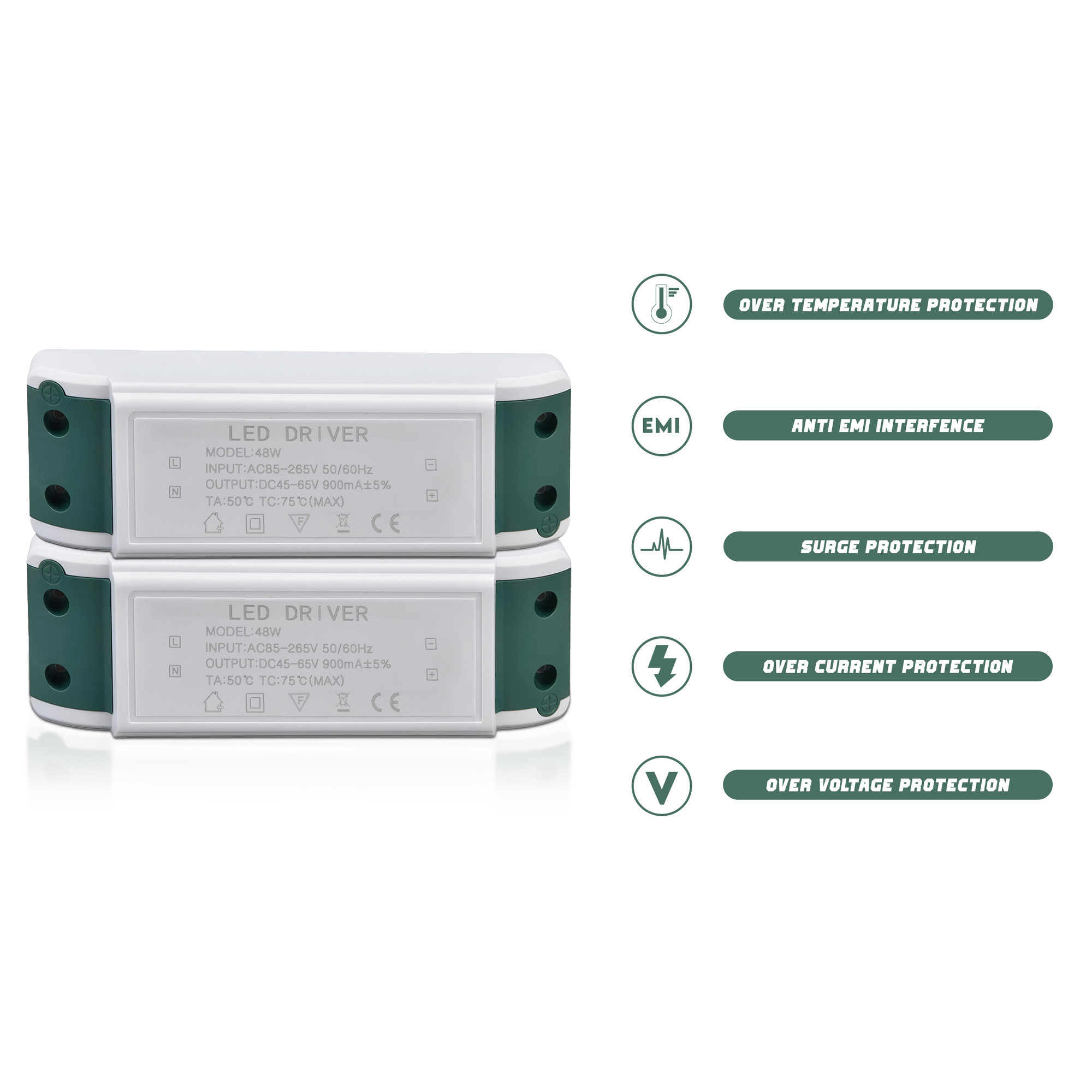 LED Treiber Netzteil Transformator AC110V-265V 36-48W Zum Selbermachen LED Panel Licht 900mA - Bild 14 von 15