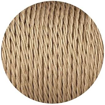 Textilkabel Stoffkabel Lampen-Kabel 5M 3-adrig gedreht Stromkabel Elektrokabel - Bild 8 von 13