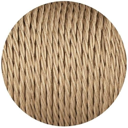 Textilkabel Stoffkabel Lampen-Kabel 5M 3-adrig gedreht Stromkabel Elektrokabel - Bild 7 von 13