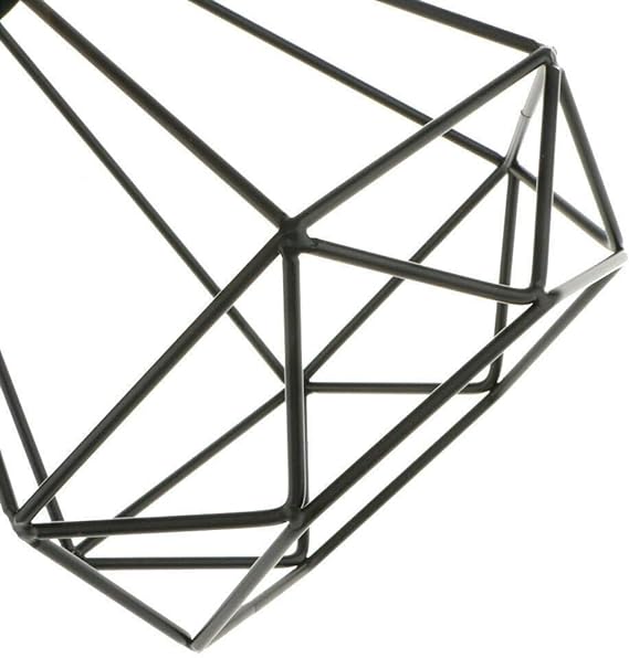 Lámpara de techo colgante de metal industrial geométrica alambre jaula pantallas - Imagen 10 de 20