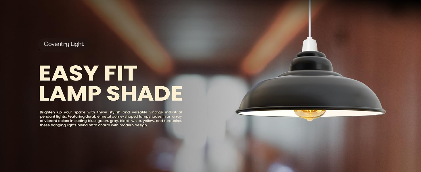 Easy fit vintage lampshade