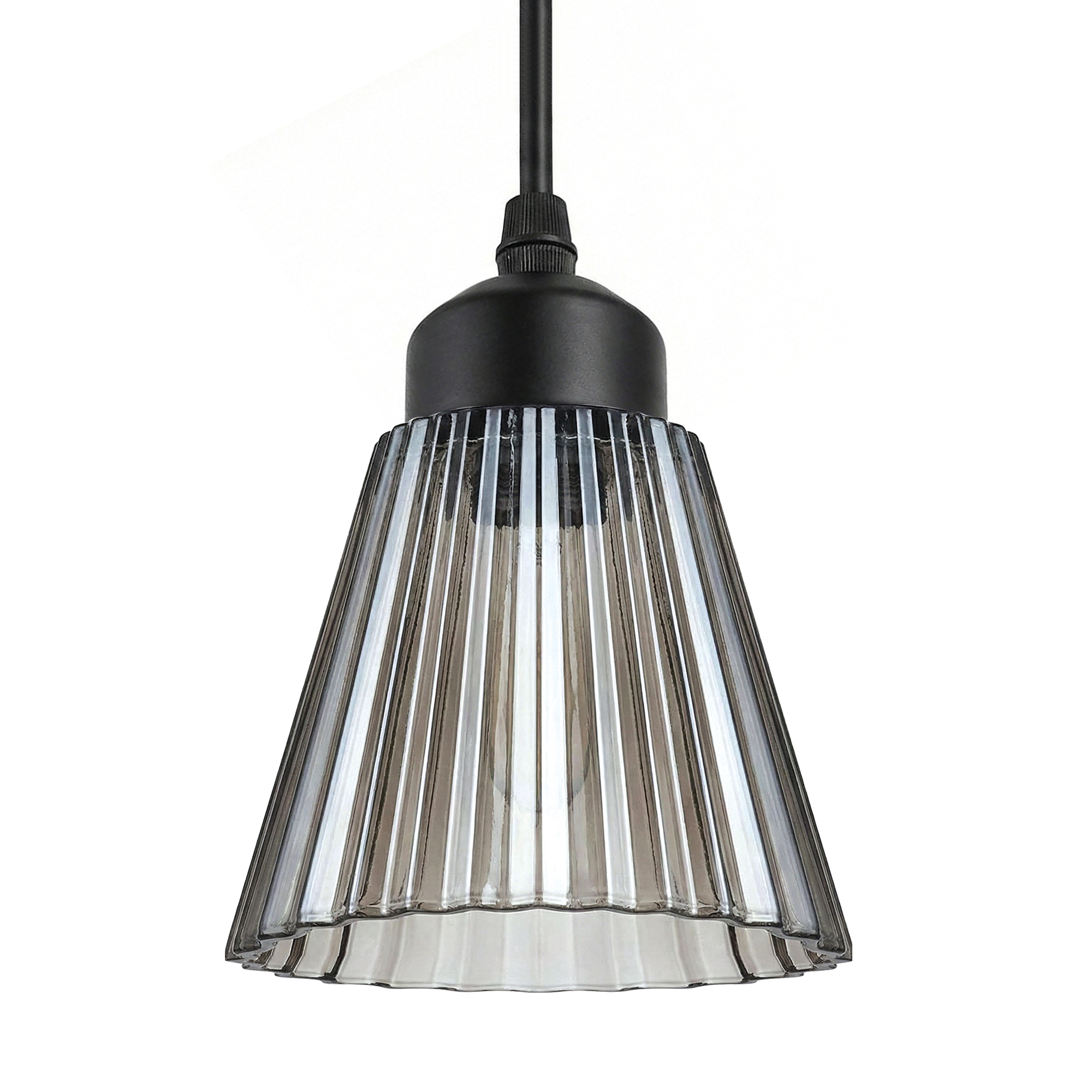 Modern Ceiling Light Shade Modern Ribbed Glass Pendant Lampshade Living Room