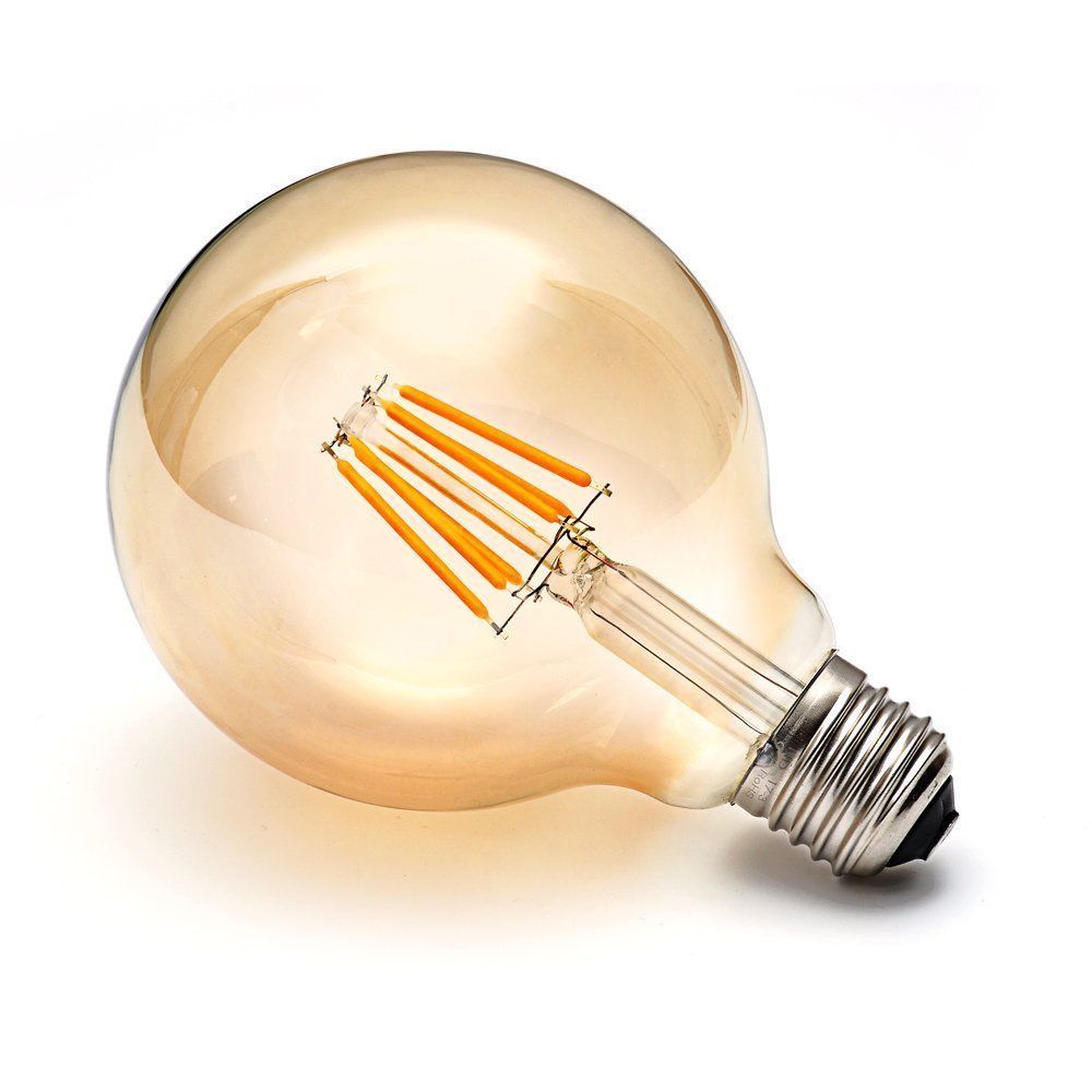 как выглядит Vintage LED Bulb 4W/8W G95 Globe  Edison D cor E26 Screw 1/3/5 Pack фото