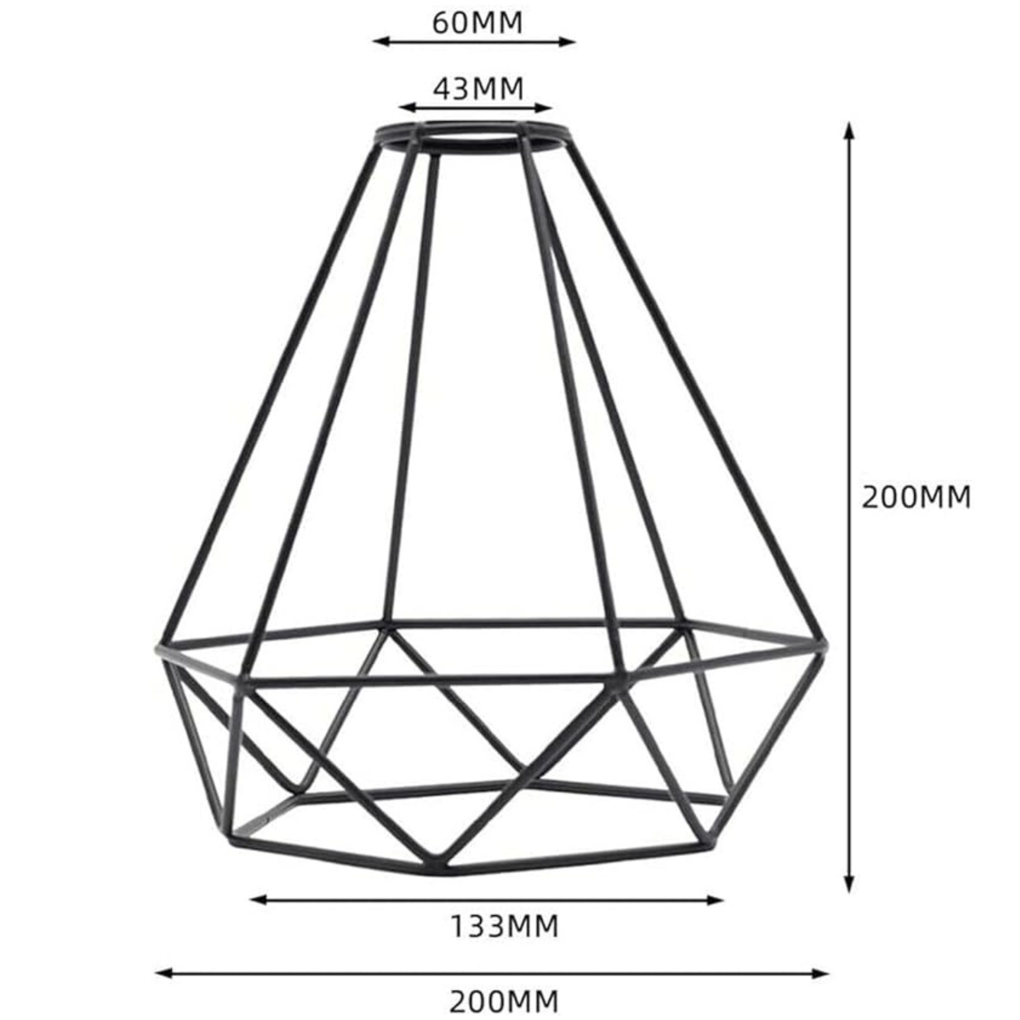 Lámpara de techo colgante de metal industrial geométrica alambre jaula pantallas - Imagen 15 de 20