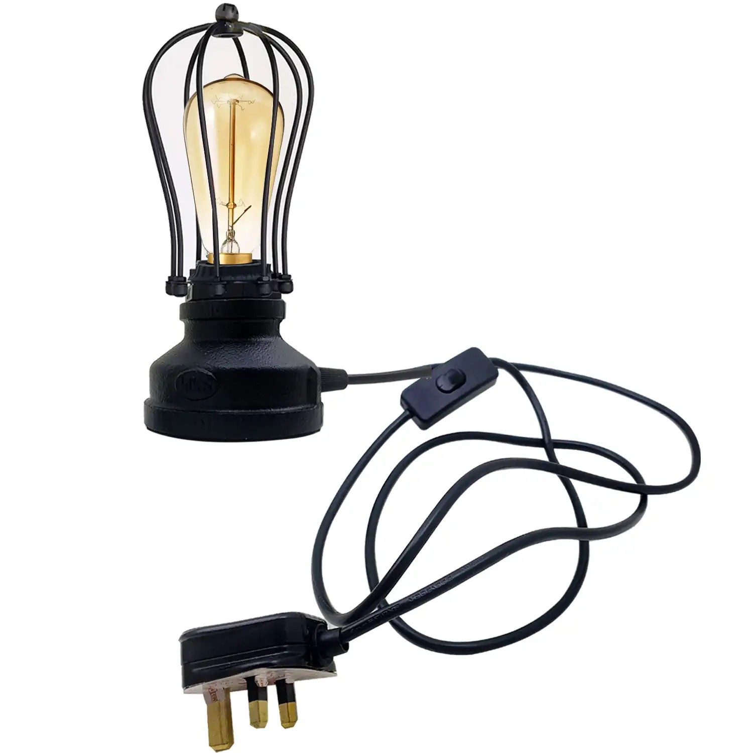 Retro Lights Table Lamp Robot Industrial Water Pipe Steampunk Copper With Bulb
